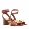 Valentino Garavani Sandals Leather Pink Sandale à Lanières -Pas Cher Fashionette Magasin A0218881