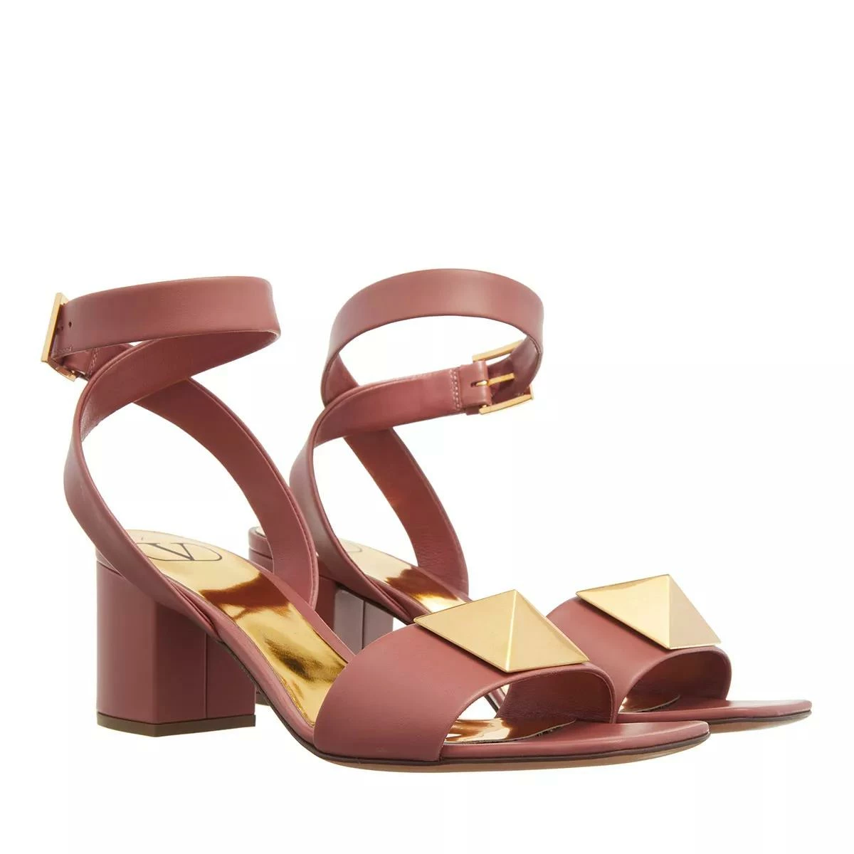 Valentino Garavani Sandals Leather Pink Sandale à Lanières 3 Valentino Garavani Sandals Leather Pink Sandale à Lanières