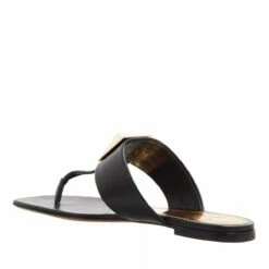 Valentino Garavani Rockstud Flat Sandals Black Claquette -Pas Cher Fashionette Magasin A0218884 2