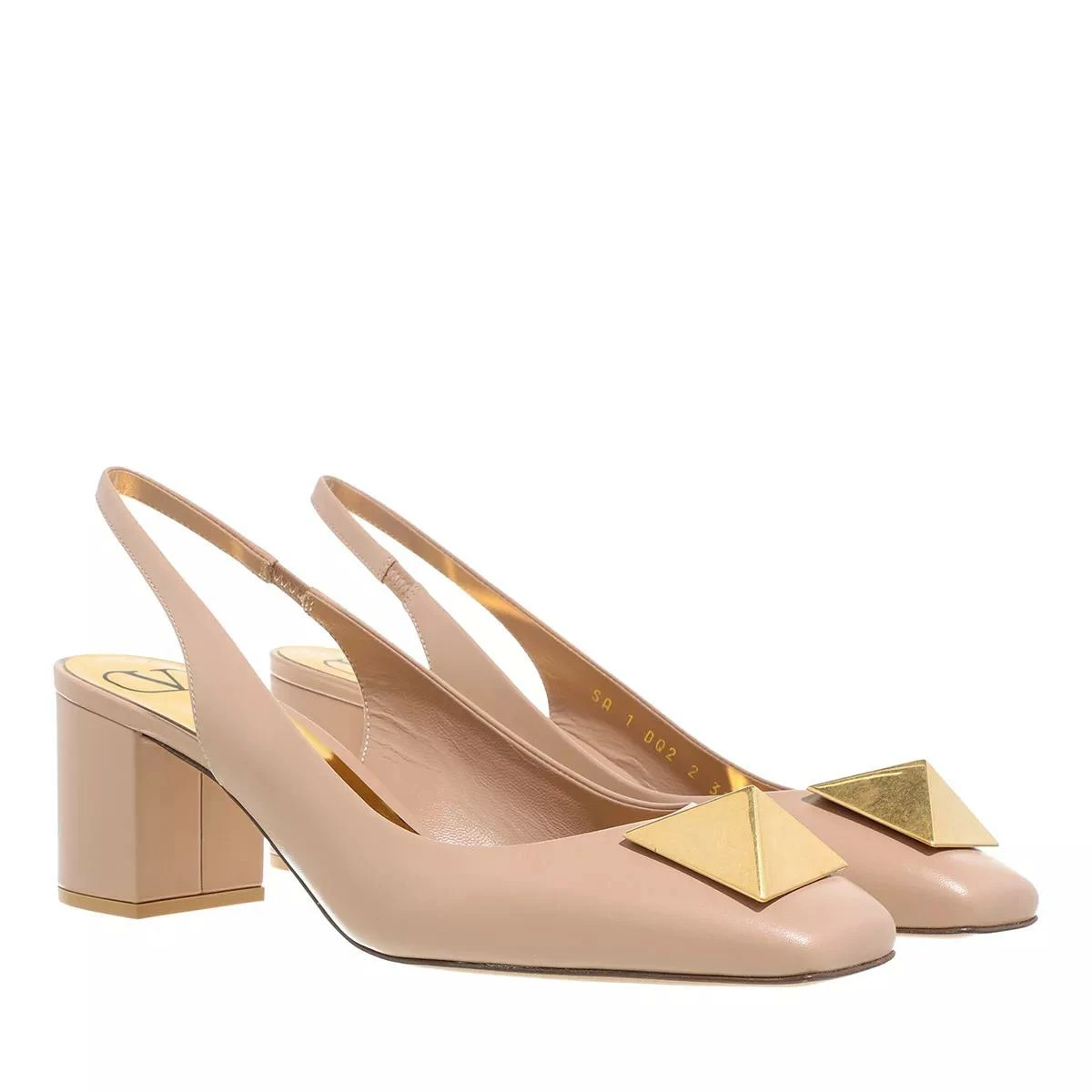 Valentino Garavani Logo Plaque Slingback Pumps Pink Escarpin 3 Valentino Garavani Logo Plaque Slingback Pumps Pink Escarpin