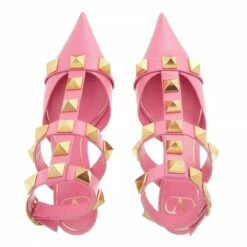 Valentino Garavani Rockstud Sandals Pink Escarpin -Pas Cher Fashionette Magasin A0218889 11
