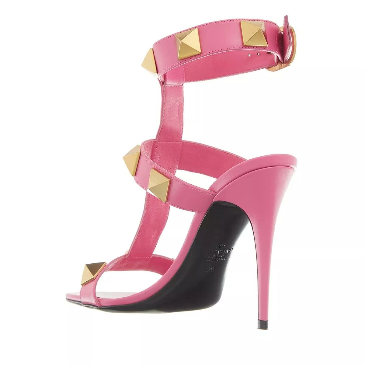 Valentino Garavani Roman Stud Women Leather Pink/Feminine Sandale 4 Valentino Garavani Roman Stud Women Leather Pink/Feminine Sandale – Image 2