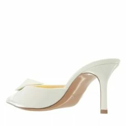 Valentino Garavani Leather One Stud Mules White Mule -Pas Cher Fashionette Magasin A0218891 1