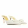 Valentino Garavani Leather One Stud Mules White Mule -Pas Cher Fashionette Magasin A0218891