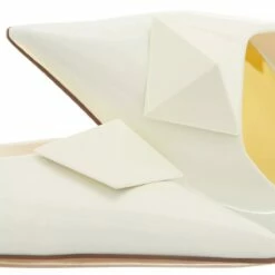 Valentino Garavani Leather One Stud Mules White Mule -Pas Cher Fashionette Magasin A0218891 2