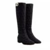 Valentino Garavani V Logo Type Square Toe Boots Black Botte 2 Valentino Garavani V Logo Type Square Toe Boots Black Botte -Pas Cher Fashionette Magasin A0218893