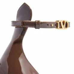 Valentino Garavani Tan Go 155 Leather Platforms Brown Talon Haut -Pas Cher Fashionette Magasin A0218899 3