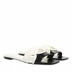 Devant 43 Valentino Garavani Sandals Flat Vg Chain 1967 Slide Black Claquette