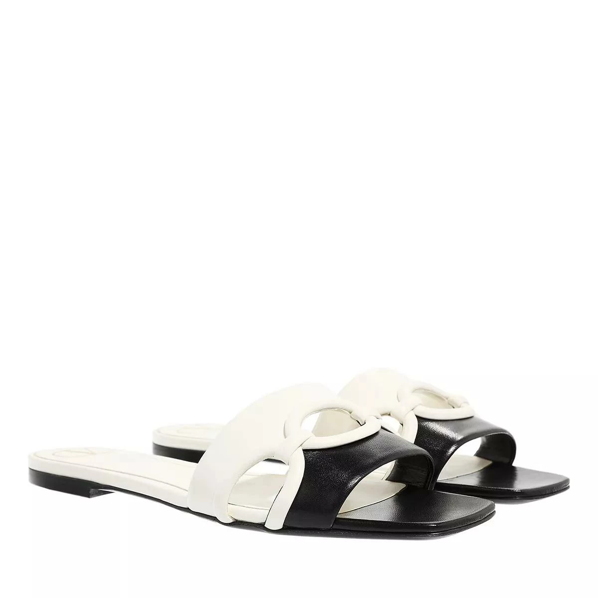 Valentino Garavani Sandals Flat Vg Chain 1967 Slide Black Claquette 3 Valentino Garavani Sandals Flat Vg Chain 1967 Slide Black Claquette