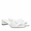 Dolce & Gabbana DG Logo Cut-Out Mules Calfskin White Mule