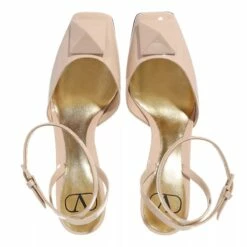Valentino Garavani One Stud Ankle Strap Pumps Powder Escarpin 11 Valentino Garavani One Stud Ankle Strap Pumps Powder Escarpin -Pas Cher Fashionette Magasin SHOES 44