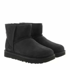 Ugg W Classic Mini Leather Black Bottes D'hiver