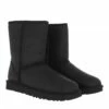 Ugg W Classic Short Leather Black Bottes D'hiver