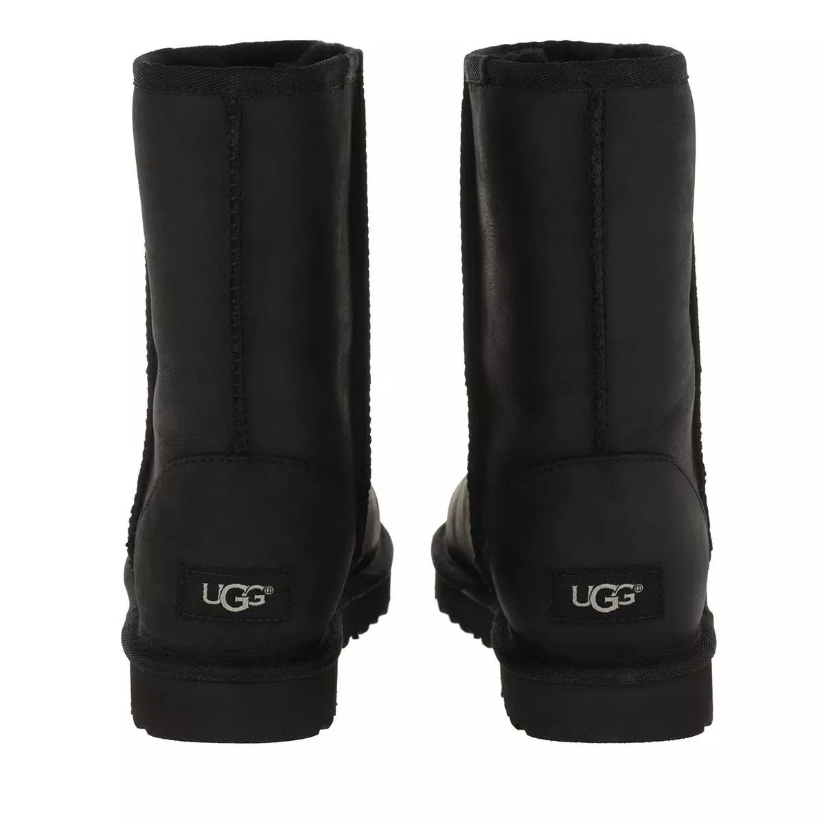 Ugg W Classic Short Leather Black Bottes D'hiver 6 Ugg W Classic Short Leather Black Bottes D'hiver – Image 4