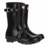 Hunter Womens Original Short Gloss Black Bottes De Pluie -Pas Cher Fashionette Magasin a0127741 hunter 1