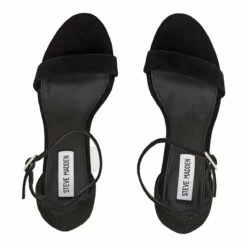 Steve Madden Irenee Sandal Black Suede Sandale -Pas Cher Fashionette Magasin a0142320 steve madden 4