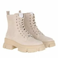 Steve Madden Tanker Beige Bottes à Lacets