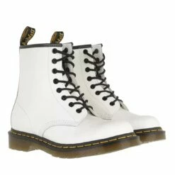 Dr. Martens 1460 Smooth Boot Leather White Bottes à Lacets