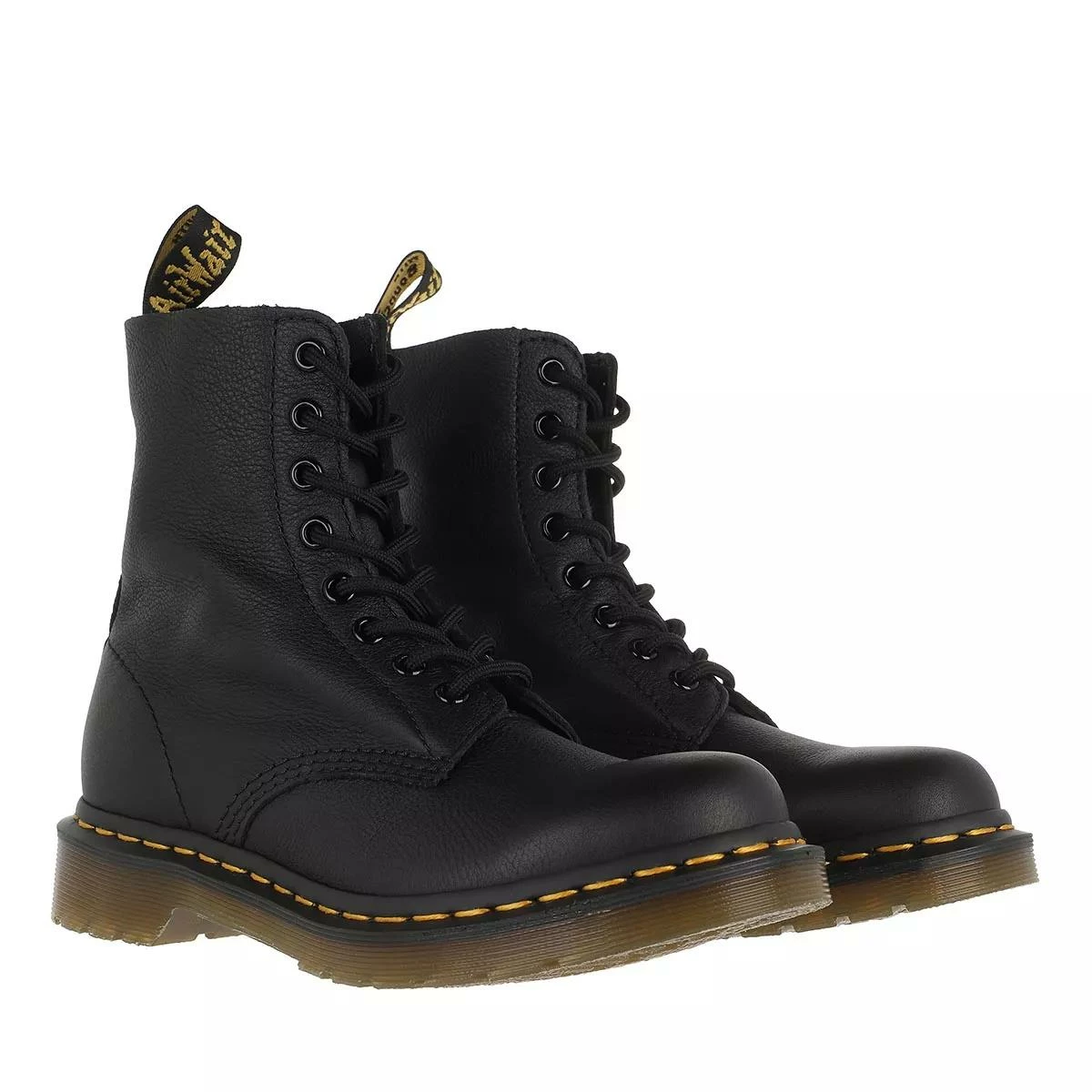 Dr. Martens 8 Eye Boot Black Virginia Bottes à Lacets 3 Dr. Martens 8 Eye Boot Black Virginia Bottes à Lacets