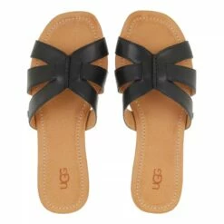 Ugg W Teague Black Leather Claquette -Pas Cher Fashionette Magasin a0149913 ugg 4