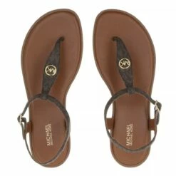 MICHAEL Michael Kors Mallory Thong Brown Sandale -Pas Cher Fashionette Magasin a0150796 michael kors 4