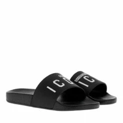 DSQUARED2 Icon Slider Black/White Claquette
