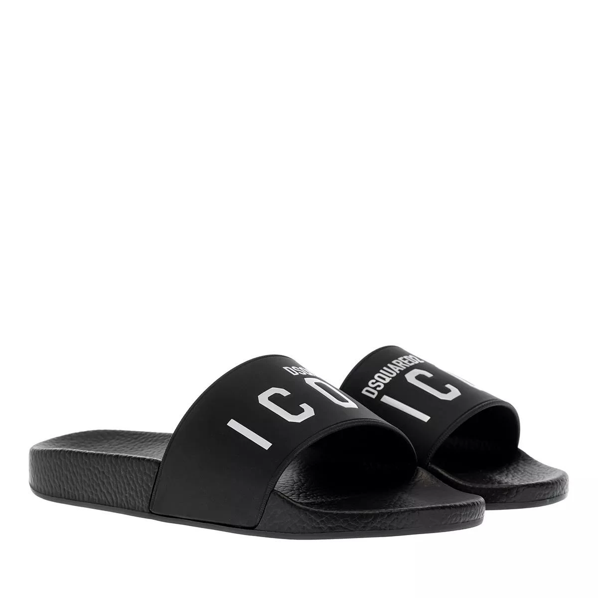 DSQUARED2 Icon Slider Black/White Claquette 3 DSQUARED2 Icon Slider Black/White Claquette