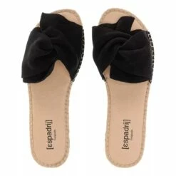 PLAGE BOUCLE VELOUR Noir Claquette -Pas Cher Fashionette Magasin a0154492 espadrij 4