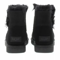 Ugg W Mini Bailey Button Ii Black Bottes D'hiver -Pas Cher Fashionette Magasin ugg 69641 69422 01 1 1