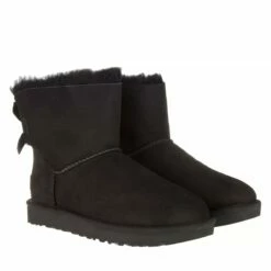 Ugg W Mini Bailey Bow Ii Black Bottes D'hiver